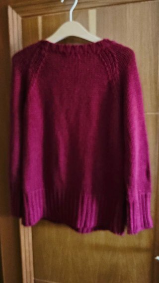 Jersey oversize punto granate talla L.