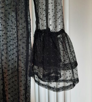 Vestito Zara nero con ricami floreali taglia S
