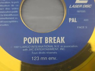 Laserdisc Point Break 1991 Keanu Reeves Patrick Sw