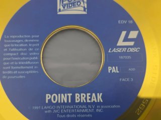 Laserdisc Point Break 1991 Keanu Reeves Patrick Sw