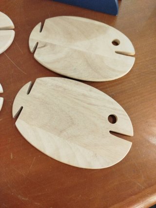 Set Taglieri Legno Pesce Blu