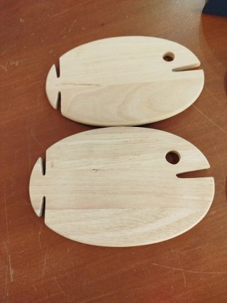 Set Taglieri Legno Pesce Blu