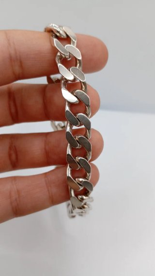 Pulsera de plata estilo eslabones