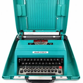 Máquina escribir Olivetti Studio 45 verde vintage