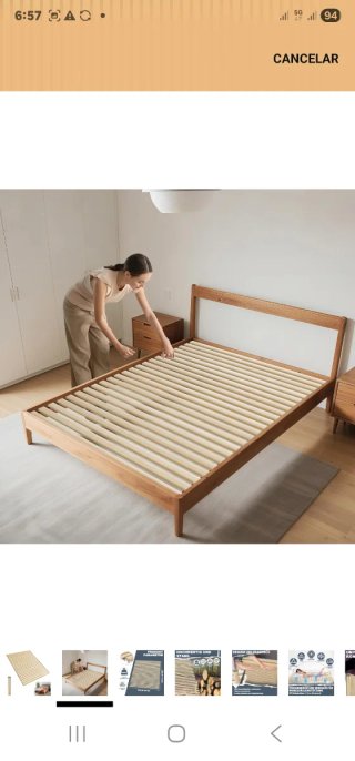 Somier enrollable madera abeto 160x200cm