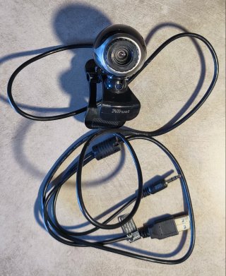 Webcam Trust Negra y Plateada