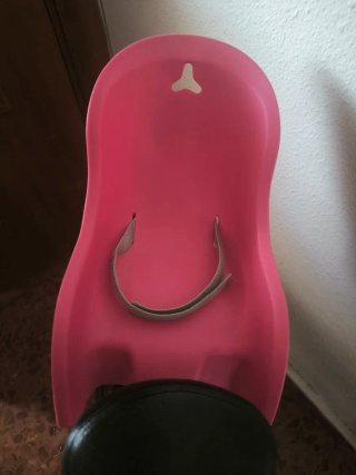 Bicicleta niña Btwin rosa y negra