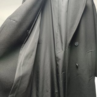 Abrigo paño negro Zara