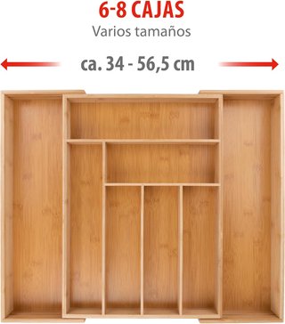 Organizzatore cassetti estensibile per posate in bambù Alpina