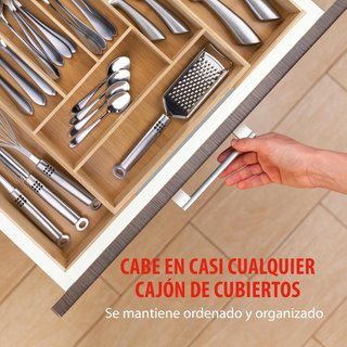 Organizzatore cassetti estensibile per posate in bambù Alpina