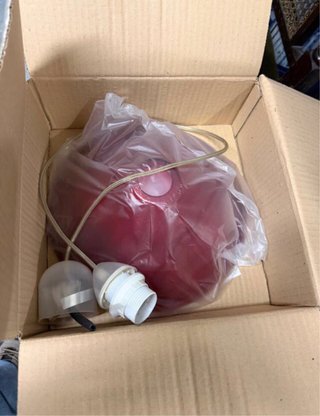 Lámpara de cristal roja Nueva