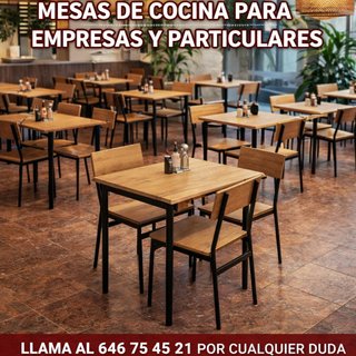 Mesas de cocina para empresas y particulares