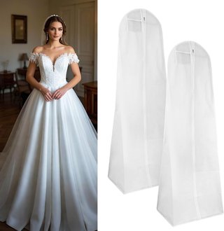 2 Fundas Traje Novia 180x60cm Bolsa Ropa
