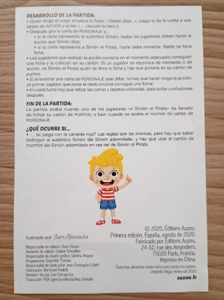 Juego de mesa Simón dice Auzou