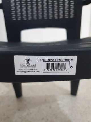 4 Sillas de Jardín Plástico Antracita