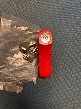 Blocca disco scooter/moto rosso