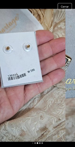 Pendientes chapado oro cristal Swarovski