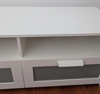 Mueble TV IKEA BRIMNES blanco.