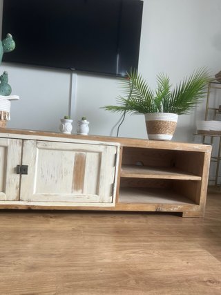 Mueble TV para restaurar de madera rústico