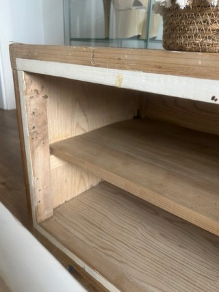 Mueble TV para restaurar de madera rústico
