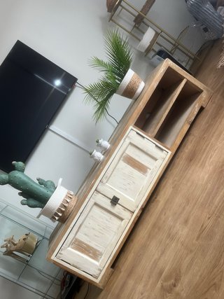Mueble TV para restaurar de madera rústico