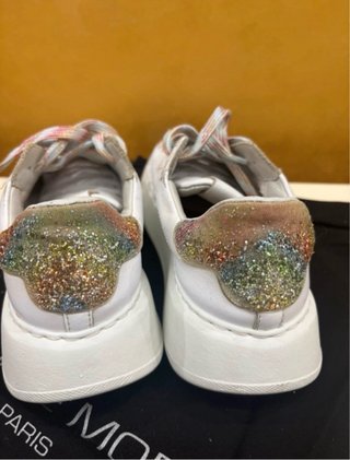 Scarpe Philippe Model Donna Bianche Glitter
