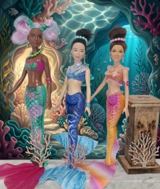 Conjunto di bambole Barbie Sirena