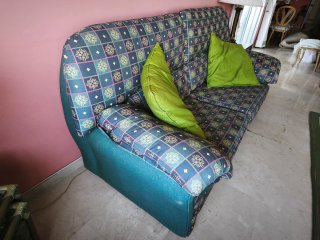 Sofá cama tela estampado floral