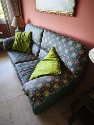 Sofá cama tela estampado floral