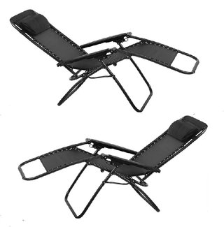 Tumbona Negra Exterior Textilene 150kg