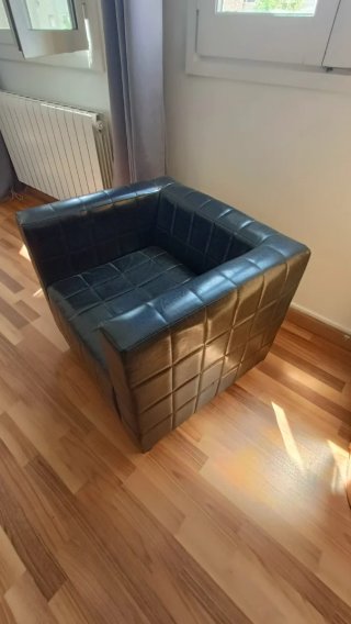 SOLO ESTA SEMANA! Sillón Polipiel Negro
