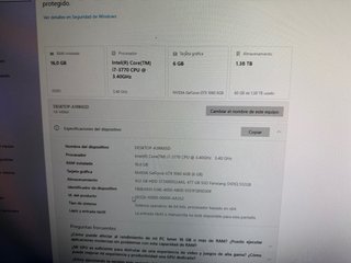 Torre de ordenador Gaming i7 16GB