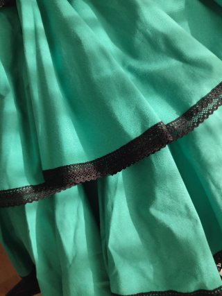 Traje Flamenca Verde con Volantes