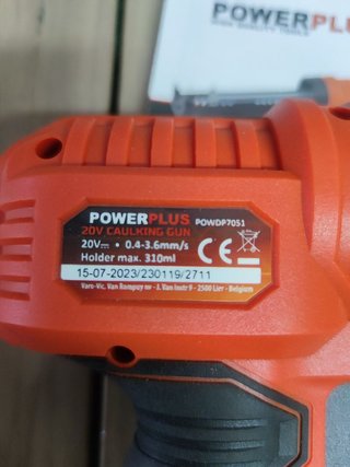 Pistola para calafateo 20V Powerplus
