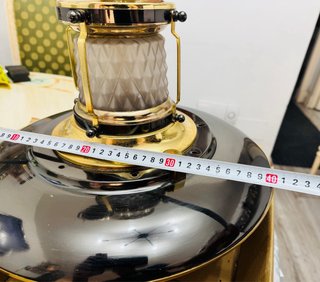 Gran Lámpara Techo estilo Náutica Dorada/Cristal