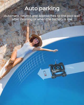 Robot limpiafondos piscina doble motor eficiente