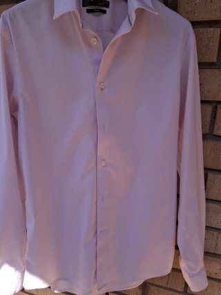 Camisa de color rosa para hombre, Slim Fit