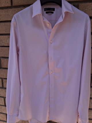 Camisa de color rosa para hombre, Slim Fit