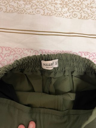 Shorts Pull&Bear verde talla 36