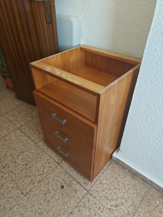 Cajonera de madera para escritorio