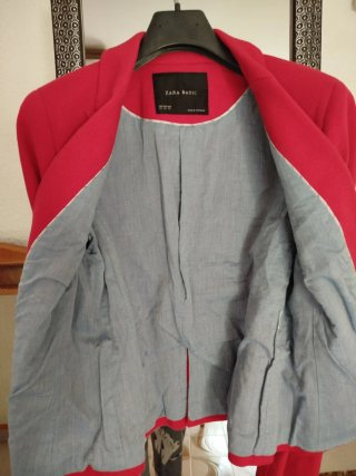 Chaqueta Zara Basic Roja