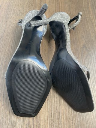 Sandalias Mango Plata Talla 38