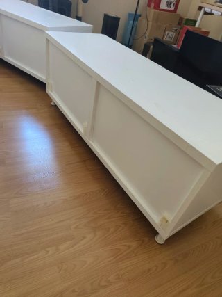 Muebles salón 2 módulos blancos