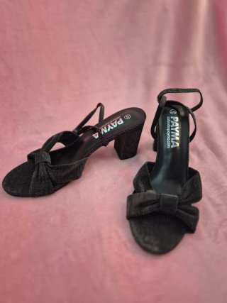 Zapatos de tacón PAYMA negros y plateados talla 40