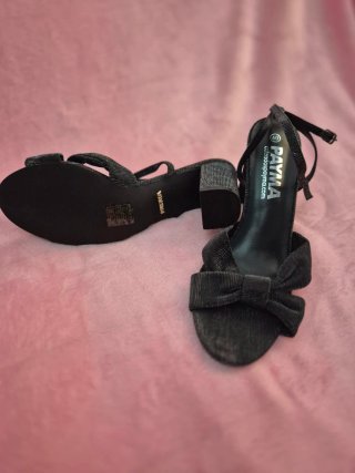 Zapatos de tacón PAYMA negros y plateados talla 40