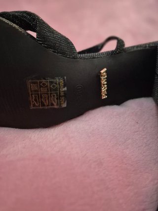 Zapatos de tacón PAYMA negros y plateados talla 40