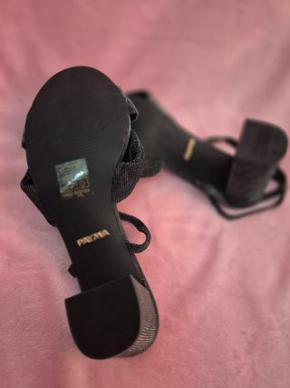 Zapatos de tacón PAYMA negros y plateados talla 40