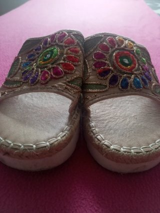 Sandalias Creeks Beige Multicolor Talla 39