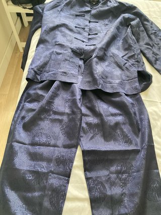 Traje tradicional chino azul