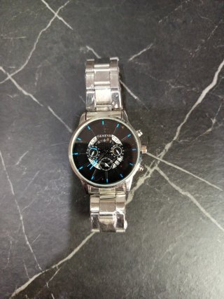 Relojes Geneva Negro y Plateado